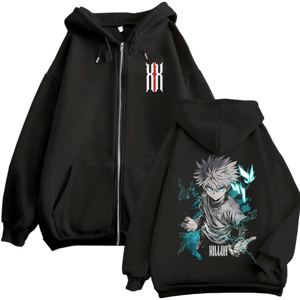Anime Merch Hoodie - Hoodie com Zíper Hunter X Hunter