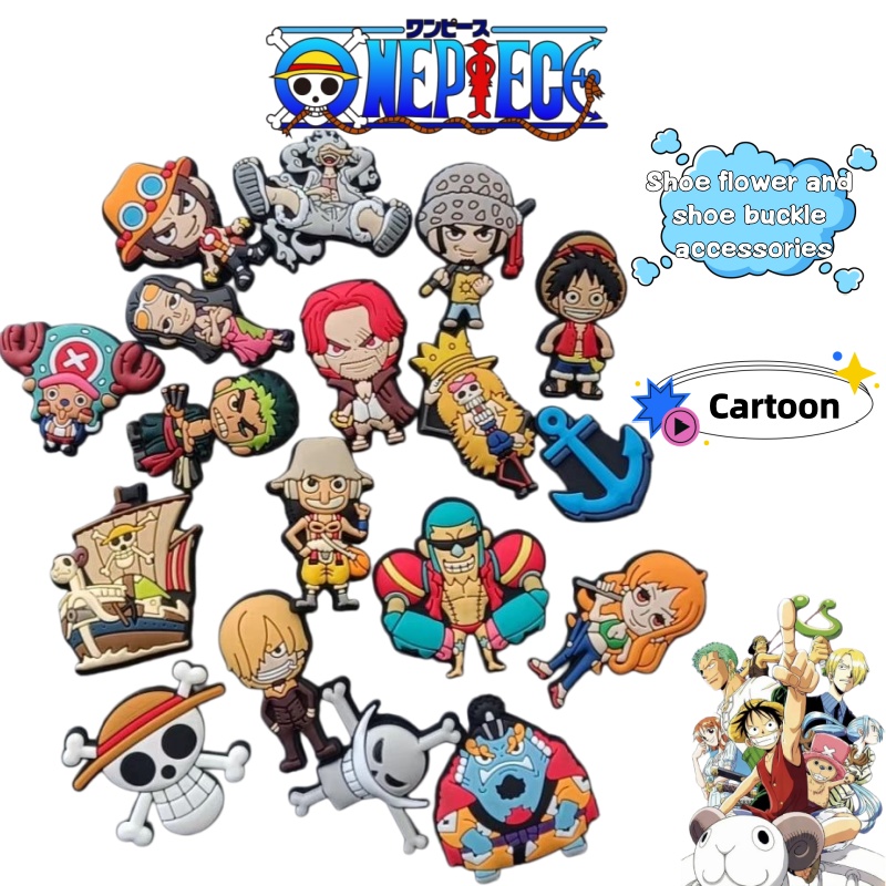 Anime One Piece Merchandise - Acessórios para sapatos One Piece: Novas