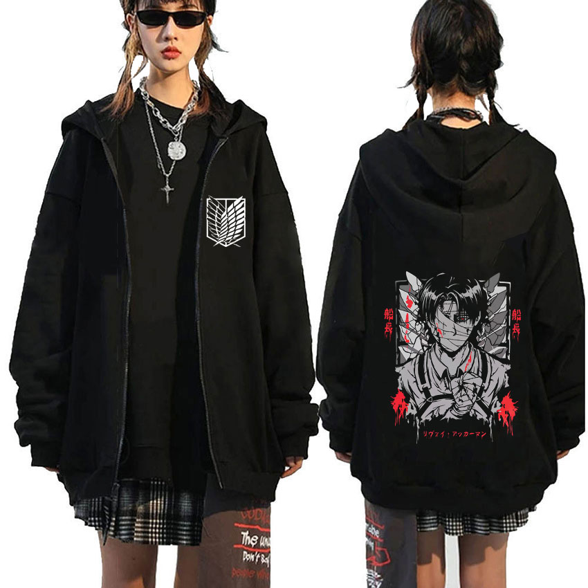 Anime Merch Hoodie - Anime ataque em titã levi ackerman