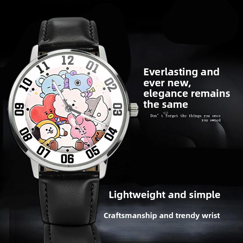 Relógio de pulso BT21 de quart - Anime Merchandise Types avaliação e preço