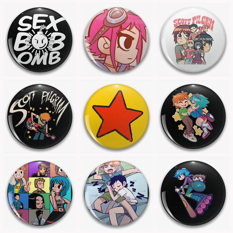 31 estilo anime scott pilgrim  - Pin Button Badge avaliação e preço