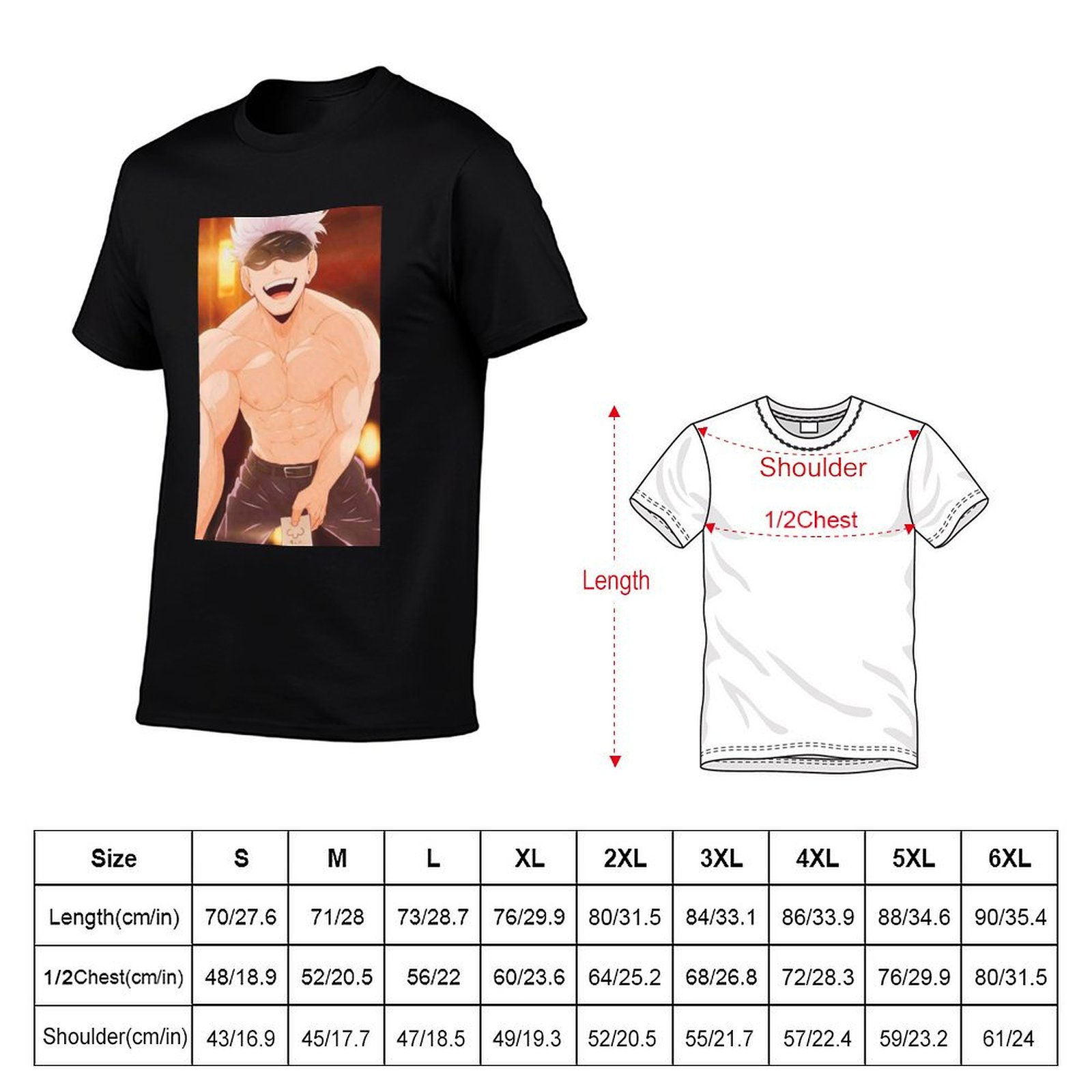 Camiseta Gojo Satoru Merchandi - Anime Merchandise China avaliação e preço