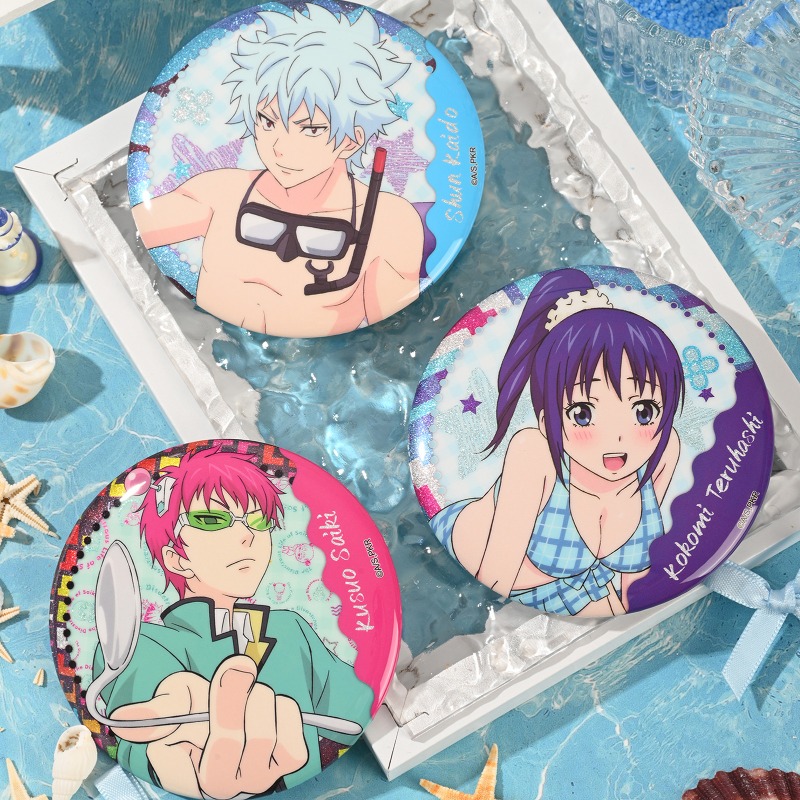 Broche de Metal Redondo Saiki  - Pin Button Badge avaliação e preço