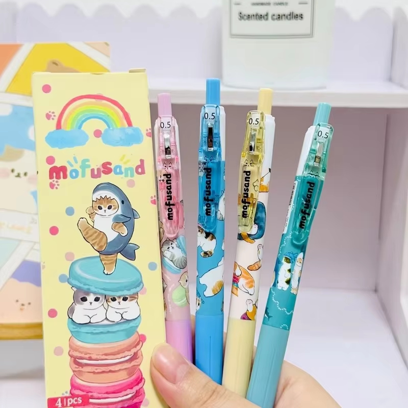 4 unidades de canetas Mofusand - Anime Girl Merchandise avaliação e preço