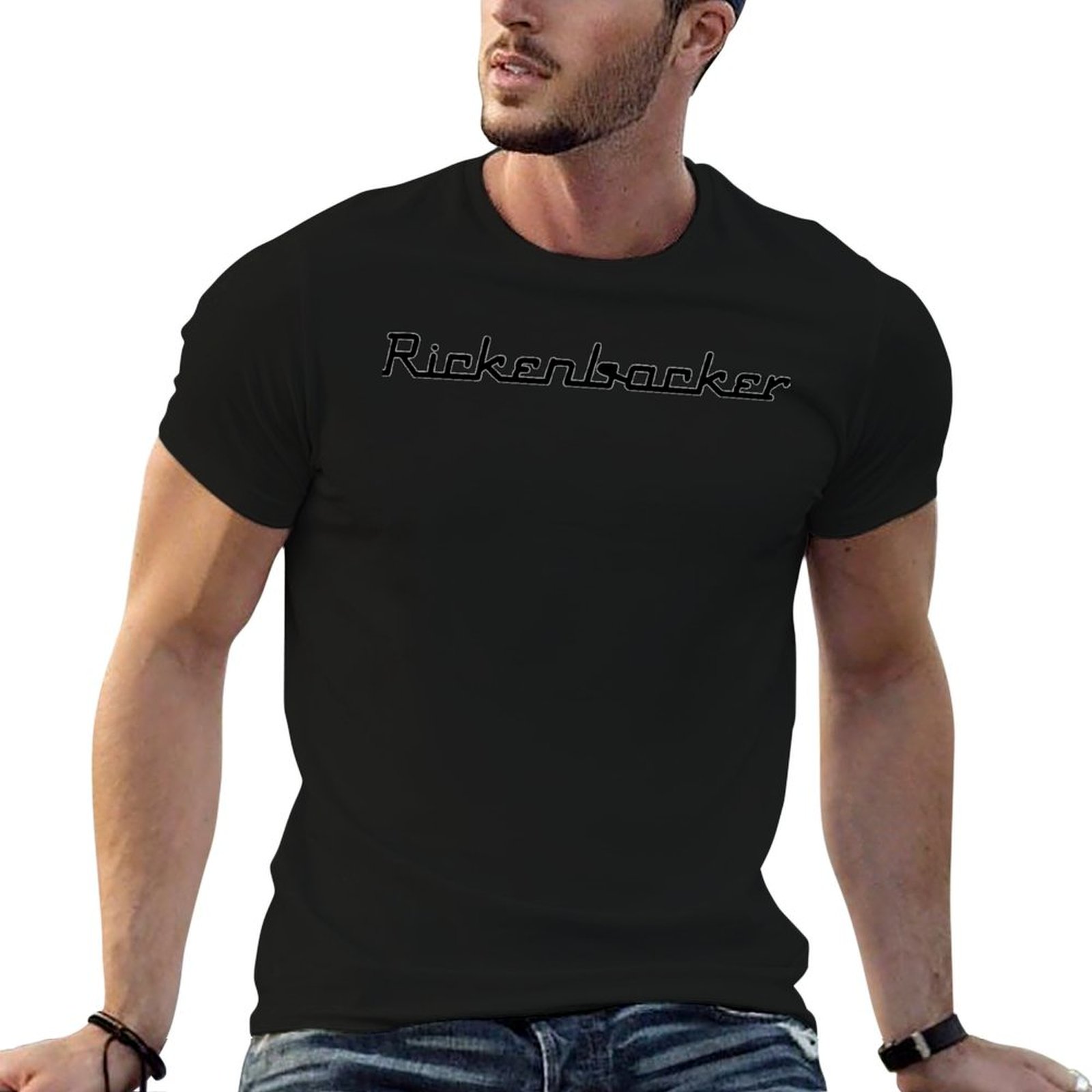Camiseta com logotipo Rickenba - Anime Merchandise Logo avaliação e preço