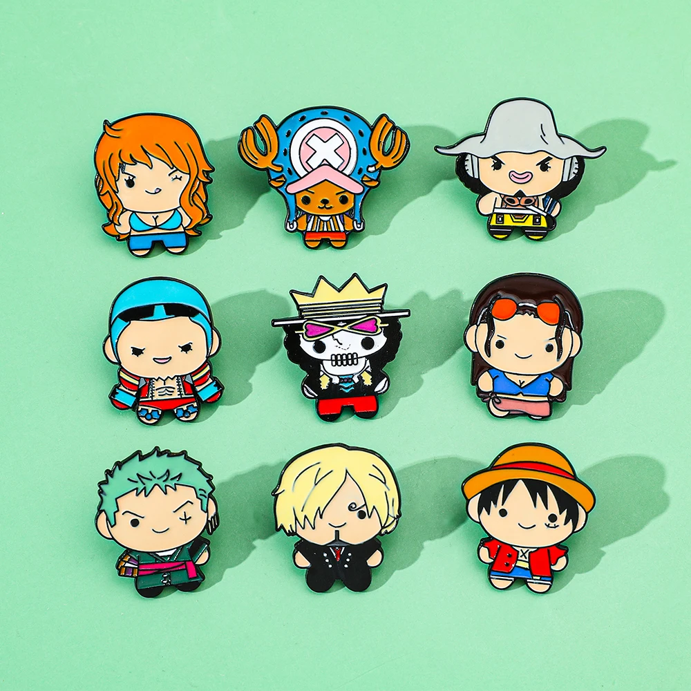 9 Peças Broche Criativo de Des - Anime One Piece Merchandise avaliação e preço