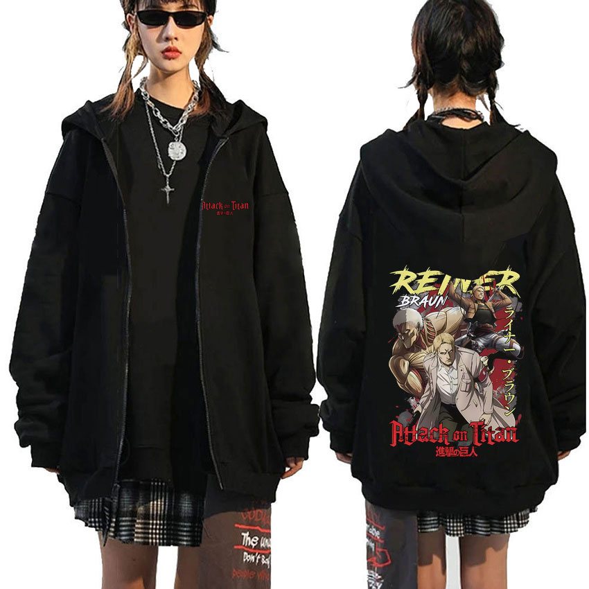 Anime ataque em titã reiner br - Anime Merch Hoodie avaliação e preço