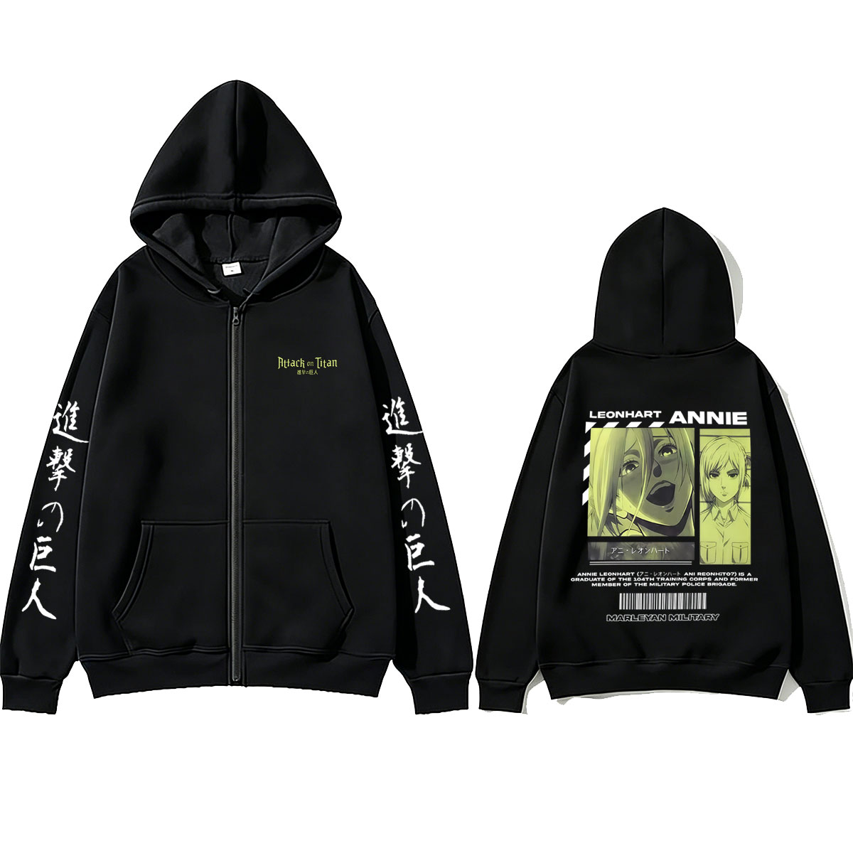 Hoodie com Zíper Anime Attack  - Anime Merch Hoodie avaliação e preço