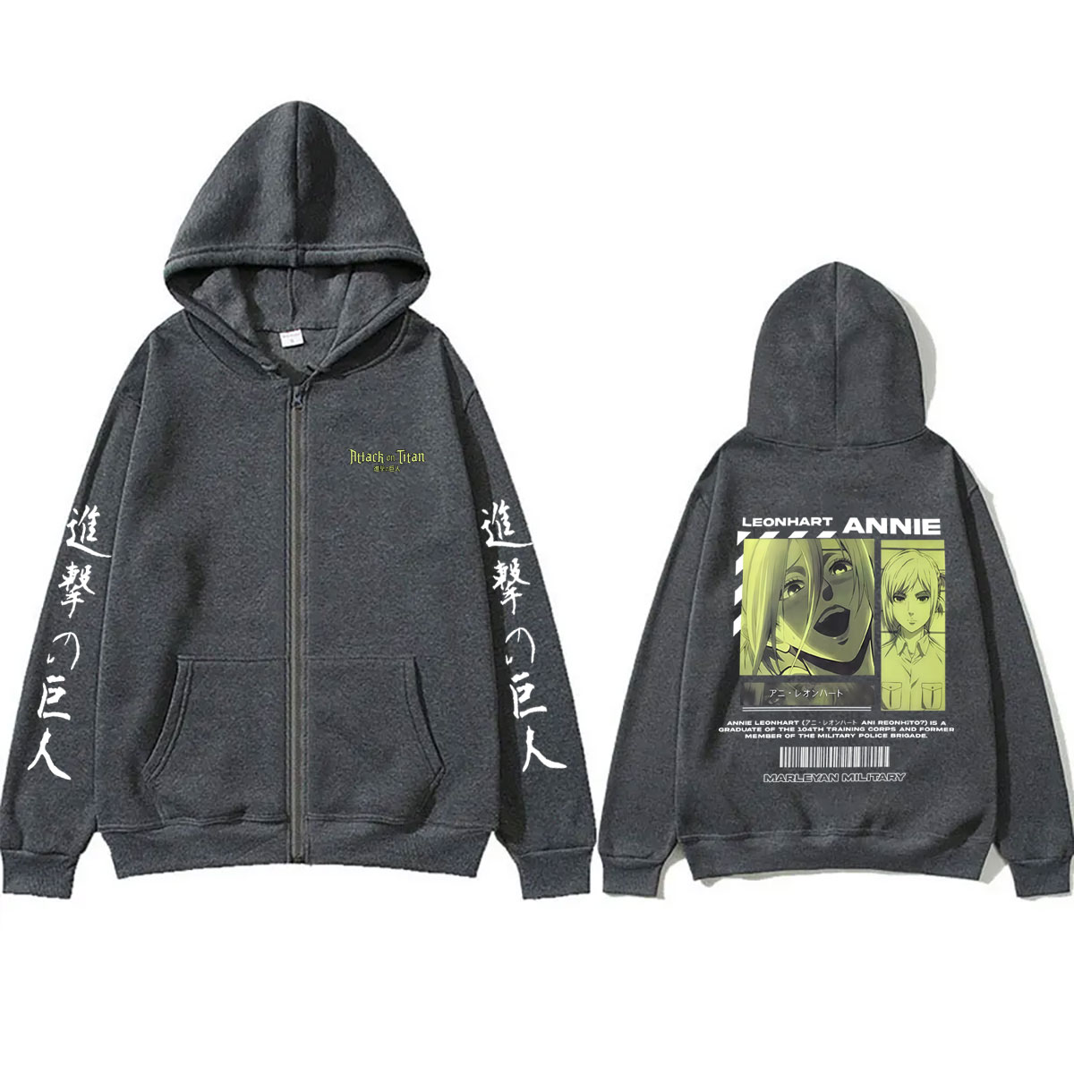 Hoodie com Zíper Anime Attack  - Anime Merch Hoodie avaliação e preço