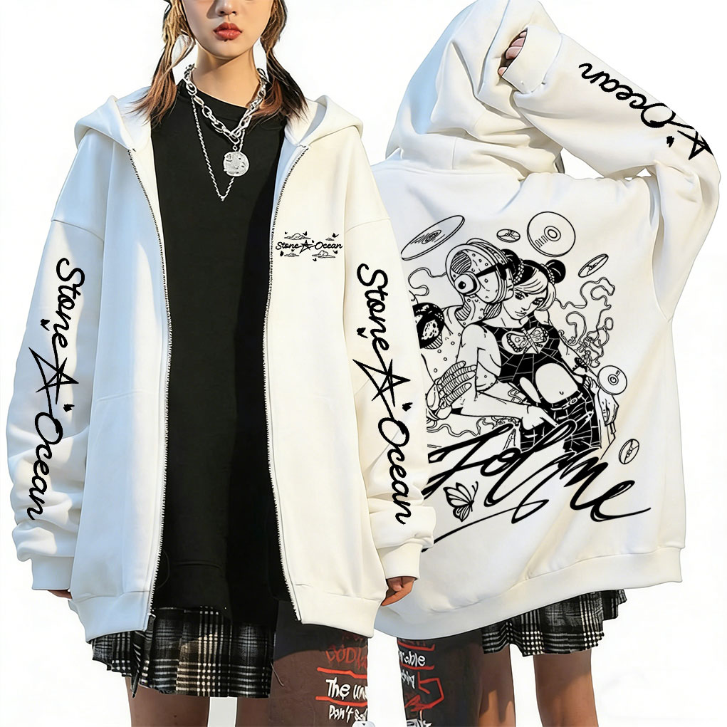 Hoodie com Zíper Anime Jojo Bi - Anime Merch Hoodie avaliação e preço