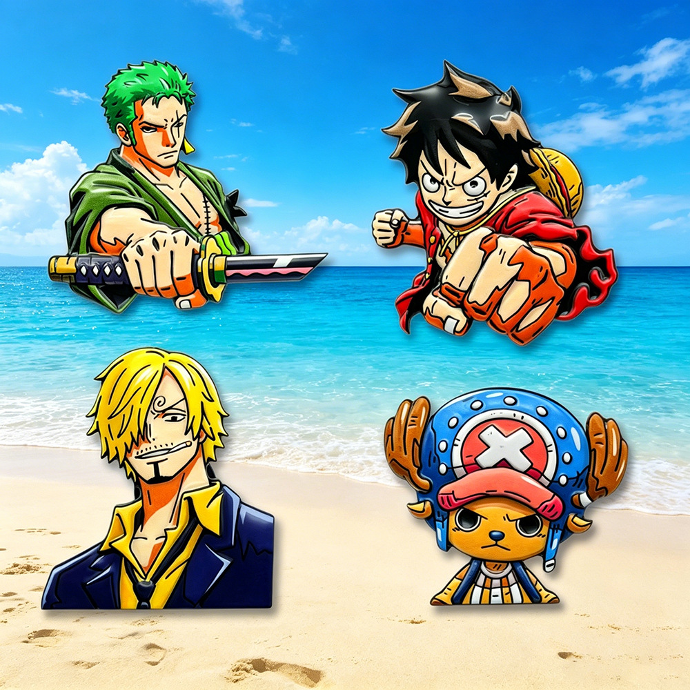 Conjunto de 4 Broches de Perso - Anime One Piece Merchandise avaliação e preço