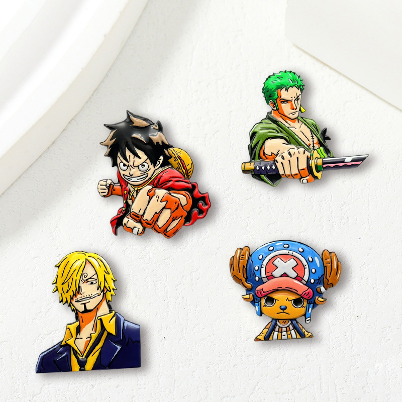 Conjunto de 4 Broches de Perso - Anime One Piece Merchandise avaliação e preço